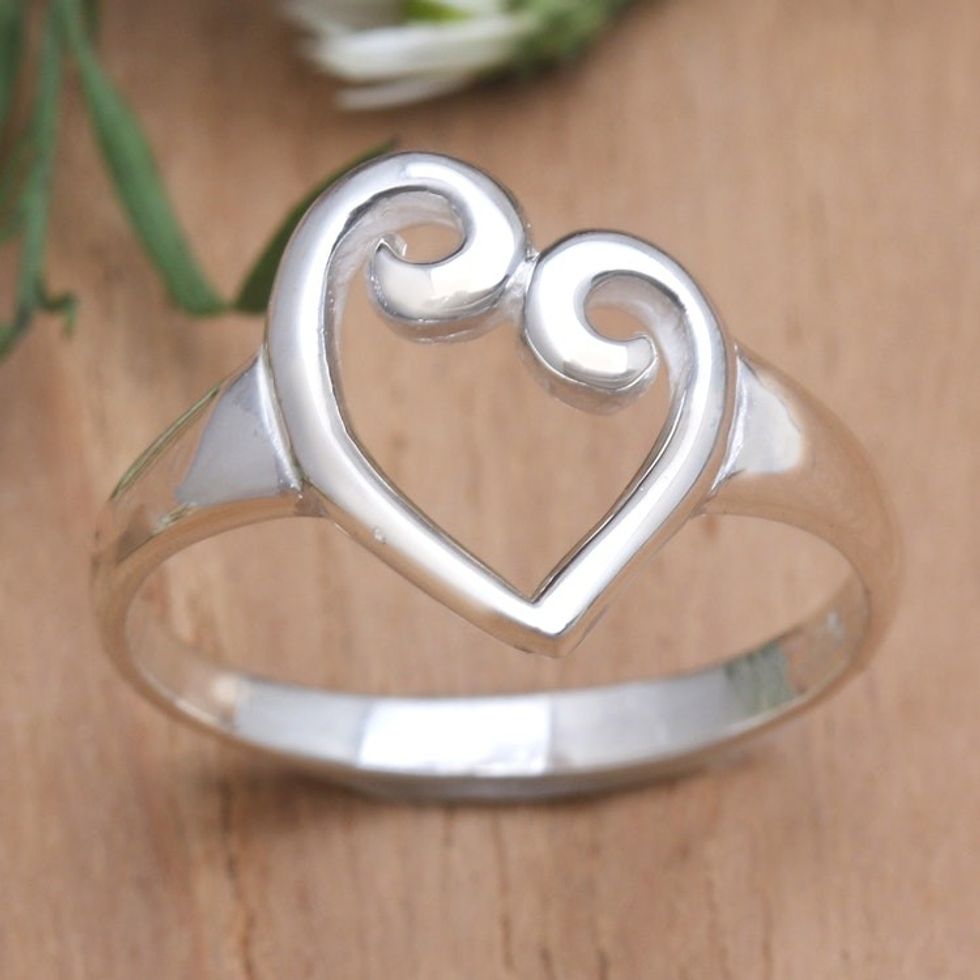Hand Crafted Sterling Silver Cocktail Ring 'Purest Feeling'