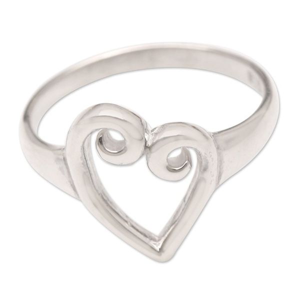 Alternate image for Hand Crafted Sterling Silver Cocktail Ring Purest Feeling