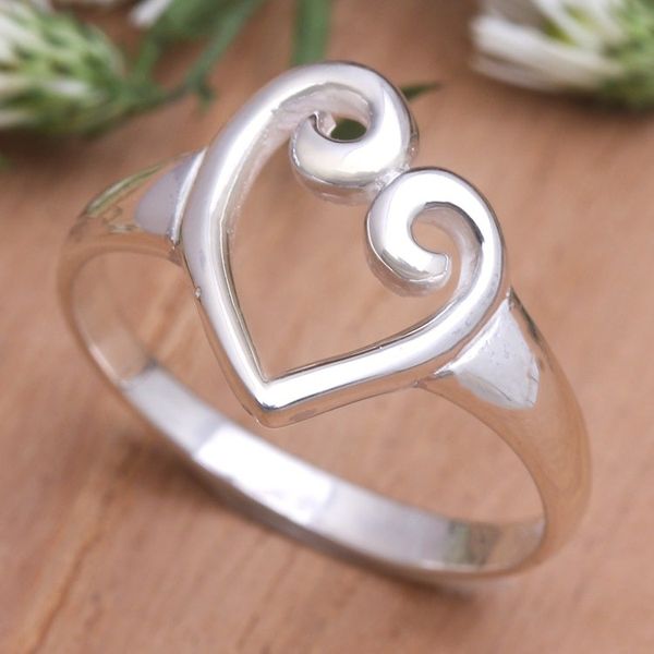Alternate image for Hand Crafted Sterling Silver Cocktail Ring Purest Feeling