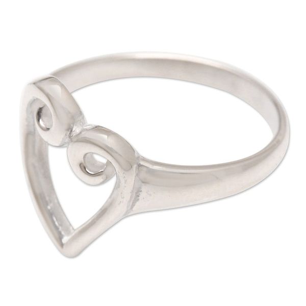 Alternate image for Hand Crafted Sterling Silver Cocktail Ring Purest Feeling