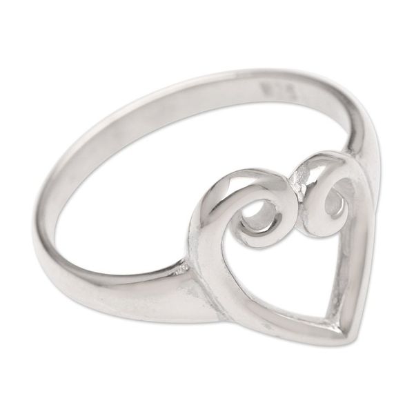 Alternate image for Hand Crafted Sterling Silver Cocktail Ring Purest Feeling