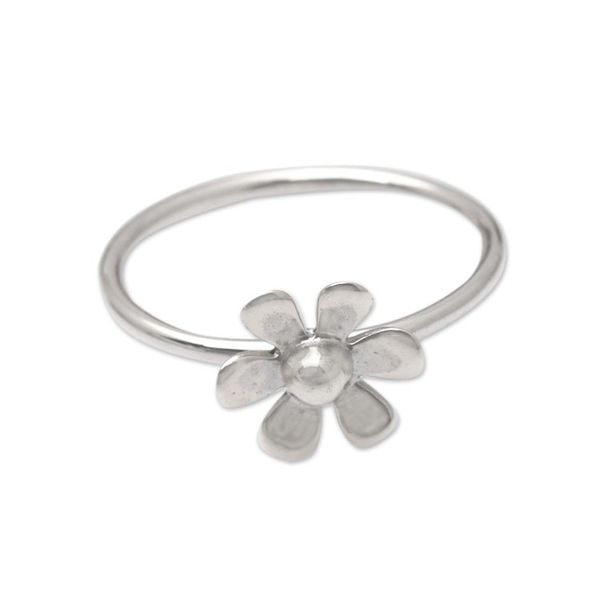 Alternate image for Sterling Silver Floral Cocktail Ring Innocent Bloom