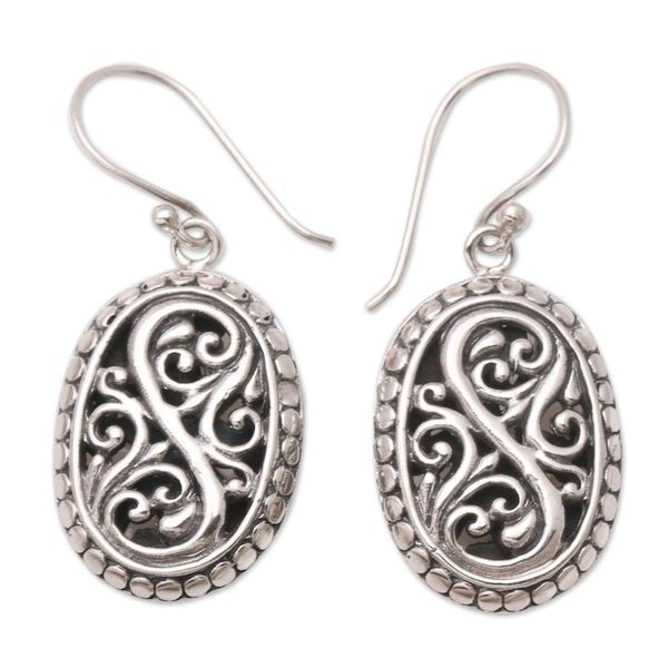 Alternate image for Hand Crafted Sterling Silver Dangle Earrings Perfect Strangers