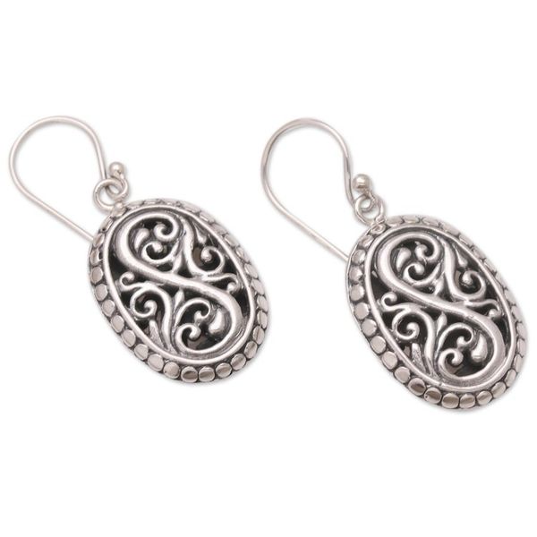 Alternate image for Hand Crafted Sterling Silver Dangle Earrings Perfect Strangers