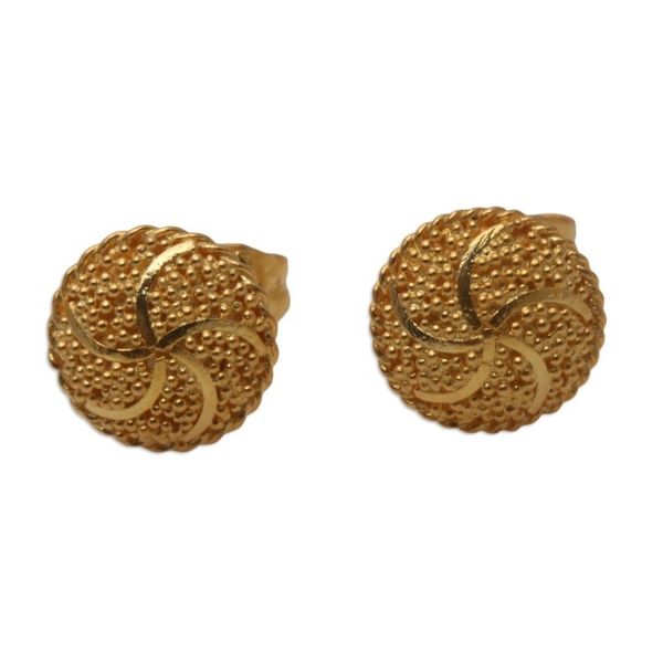 Alternate image for Gold-Plated Sterling Silver Stud Earrings from Bali Ray of Hope