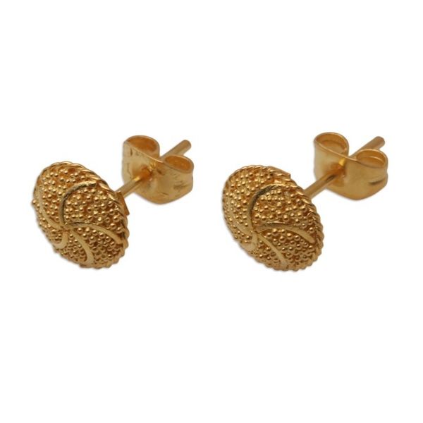 Alternate image for Gold-Plated Sterling Silver Stud Earrings from Bali Ray of Hope