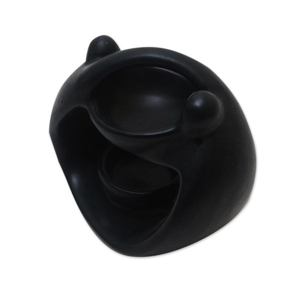 Alternate image for Black Ceramic Oil Warmer from Bali Light in the Dark