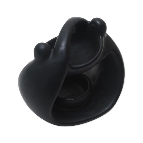 Alternate image for Black Ceramic Oil Warmer from Bali Light in the Dark