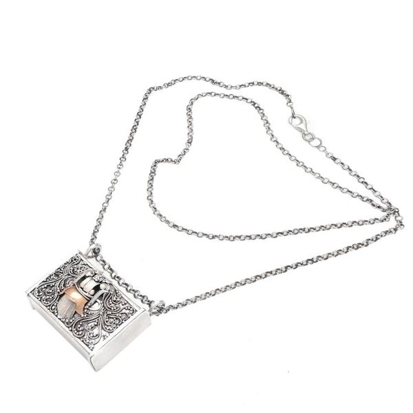 Alternate image for Gold-Accented Sterling Silver Pendant Necklace Eastern Myth