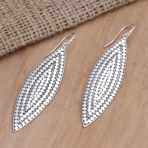Alternate image for Hand Crafted Sterling Silver Dangle Earrings Queens Gaze