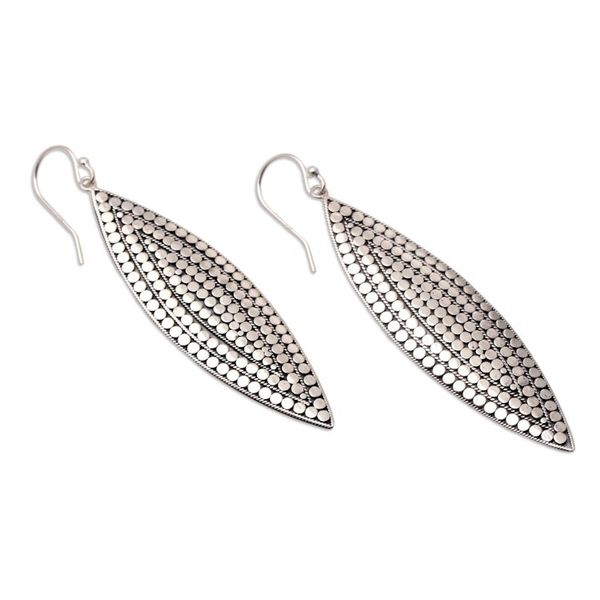 Alternate image for Hand Crafted Sterling Silver Dangle Earrings Queens Gaze