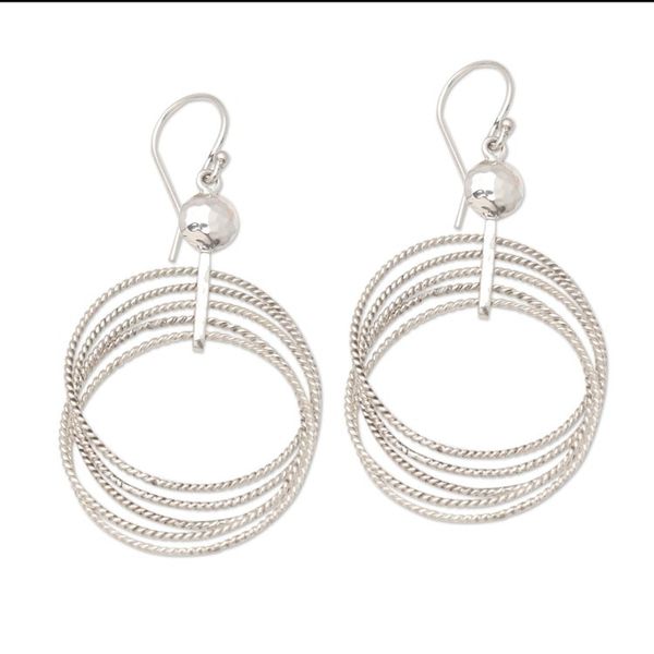 Alternate image for Artisan Crafted Sterling Silver Dangle Earrings Unplugged