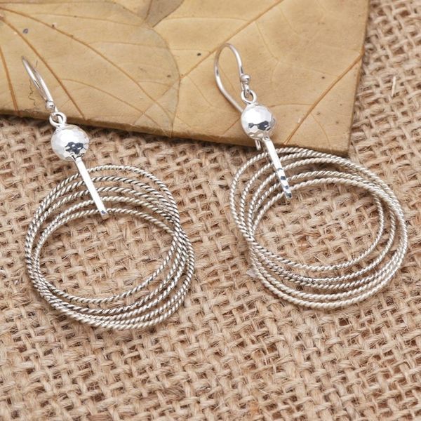 Alternate image for Artisan Crafted Sterling Silver Dangle Earrings Unplugged
