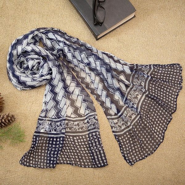 Alternate image for Hand-Stamped Silk Chiffon Shawl Between the Lines