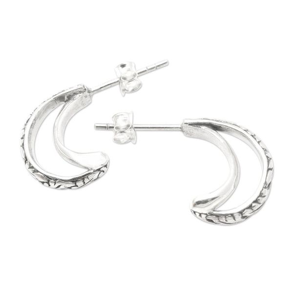 Alternate image for Sterling Silver Leaf-Motif Drop Earrings Cashew Leaves