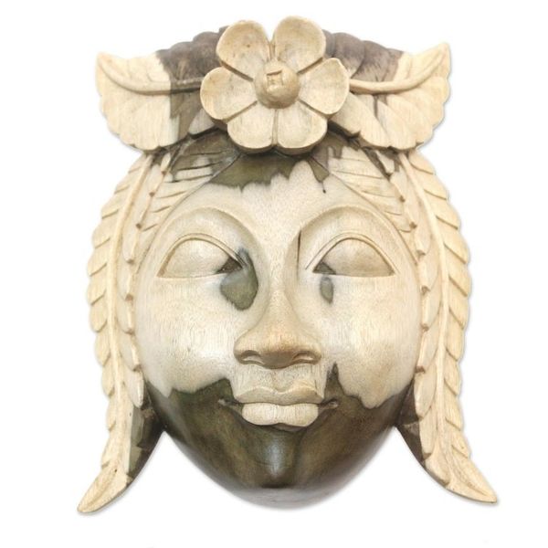 Alternate image for Artisan Crafted Hibiscus Wood Decorative Box Lady Rose
