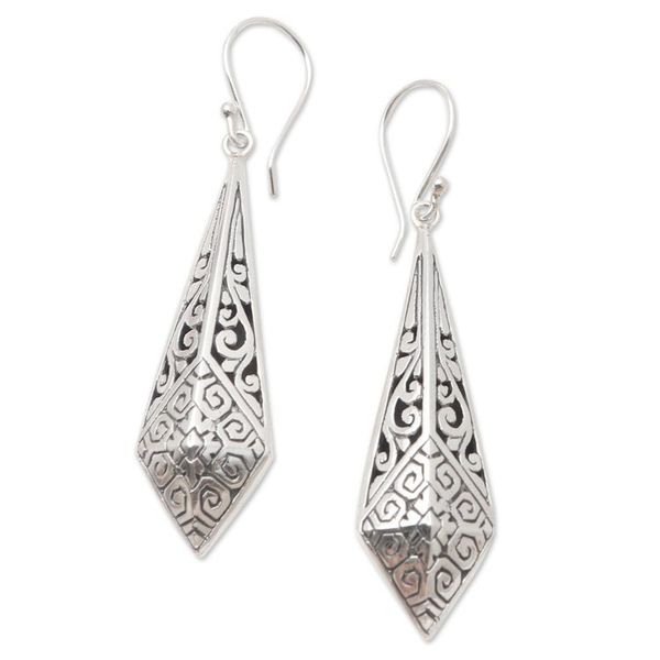 Alternate image for Handcrafted Sterling Silver Dangle Earrings Dress Up
