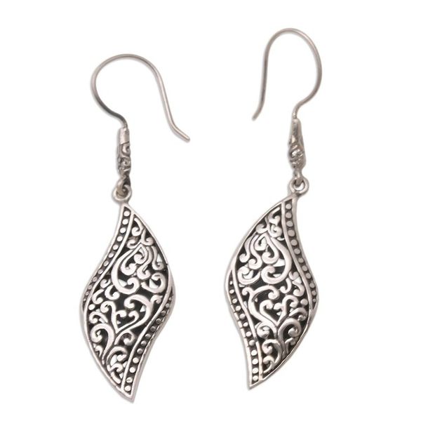Alternate image for Handcrafted Sterling Silver Dangle Earrings Anywhere, Anytime