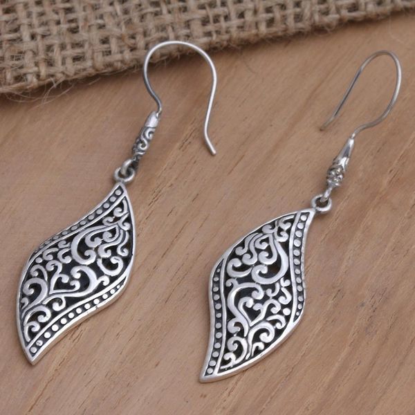 Alternate image for Handcrafted Sterling Silver Dangle Earrings Anywhere, Anytime