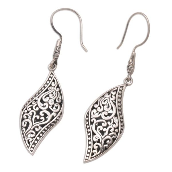 Alternate image for Handcrafted Sterling Silver Dangle Earrings Anywhere, Anytime