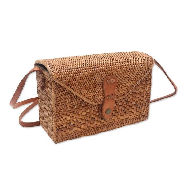 Alternate image for Hand Crafted Bamboo Sling Bag from Bali Uluwatu Vacation