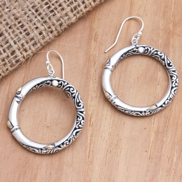 Alternate image for Gold-Accented Dangle Earrings from Bali High Fashion