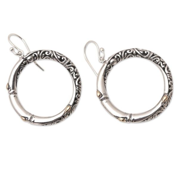 Alternate image for Gold-Accented Dangle Earrings from Bali High Fashion