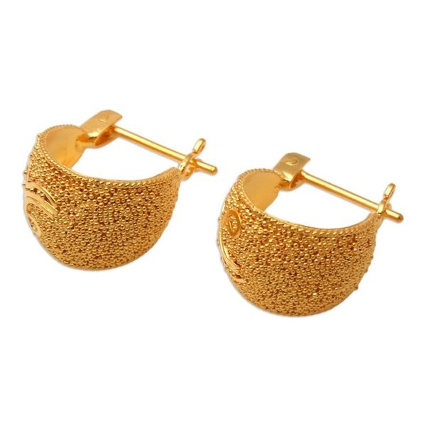 Alternate image for Handmade Gold-Plated Sterling Silver Drop Earrings Youth Eternal