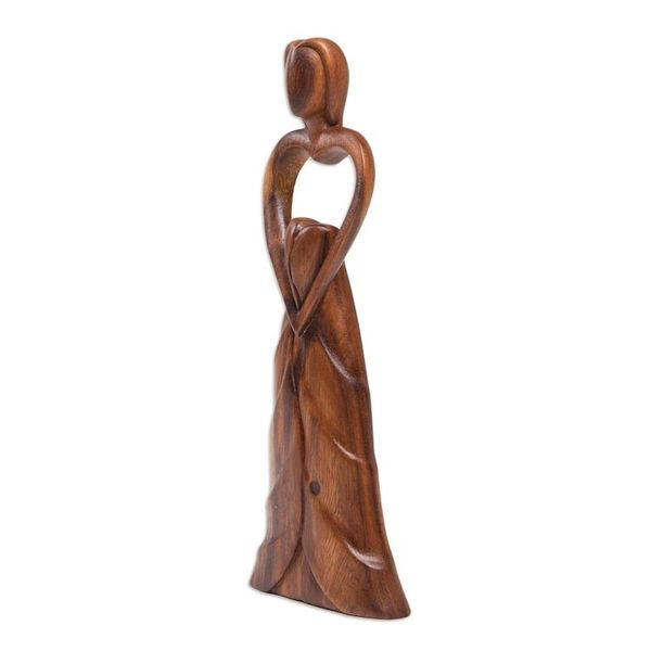 Alternate image for Handcrafted Suar Wood Statuette from Bali Mother of Mine