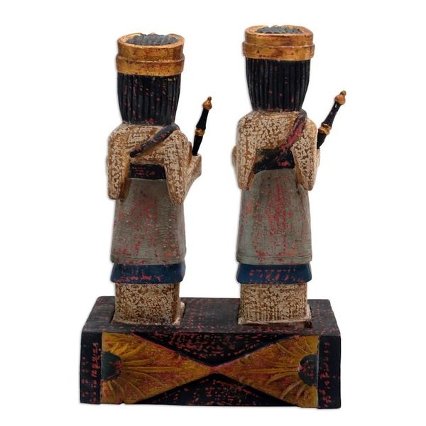 Alternate image for Hand Crafted Albesia Wood Statuette Beleganjur Music