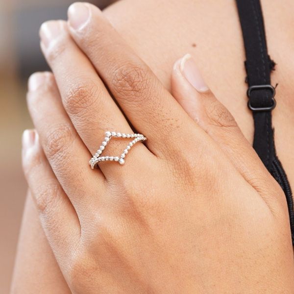 Alternate image for Handmade Sterling Silver Stacking Rings Pair Unguarded Moment