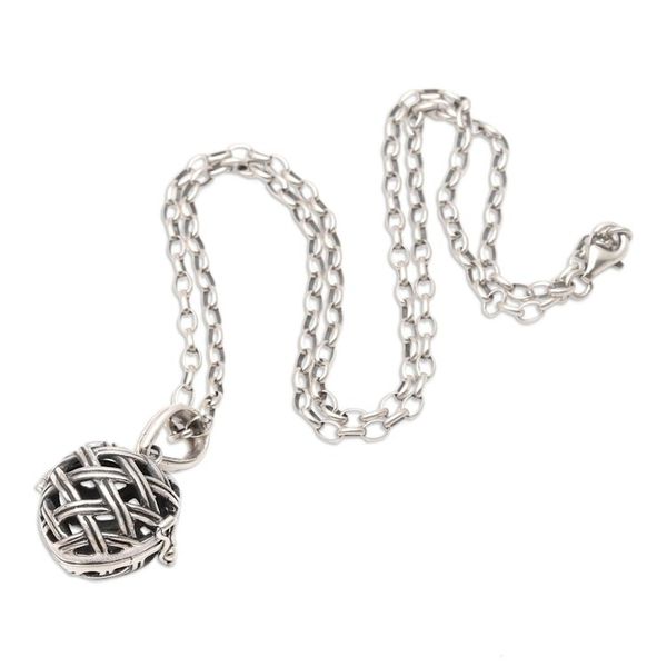 Alternate image for Sterling Silver Heart-Motif Pendant Necklace Caged Love