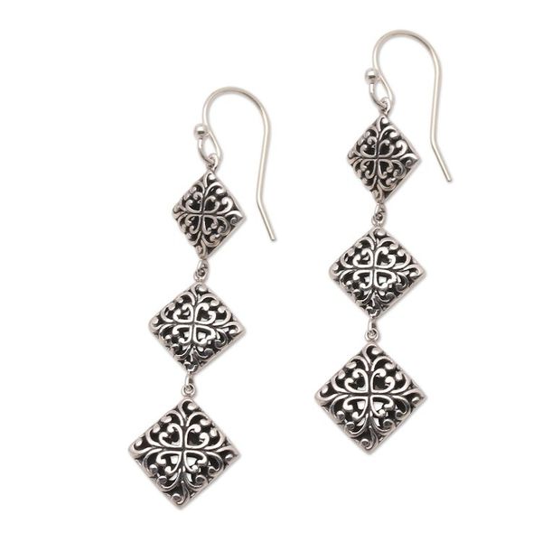 Alternate image for Artisan Crafted Sterling Silver Dangle Earrings My Hearts Eye