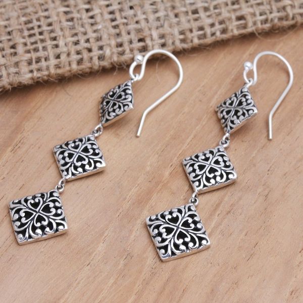 Alternate image for Artisan Crafted Sterling Silver Dangle Earrings My Hearts Eye