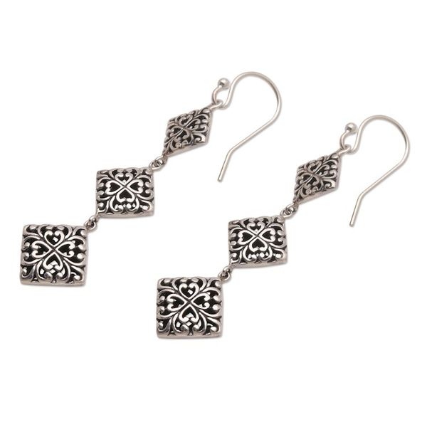 Alternate image for Artisan Crafted Sterling Silver Dangle Earrings My Hearts Eye
