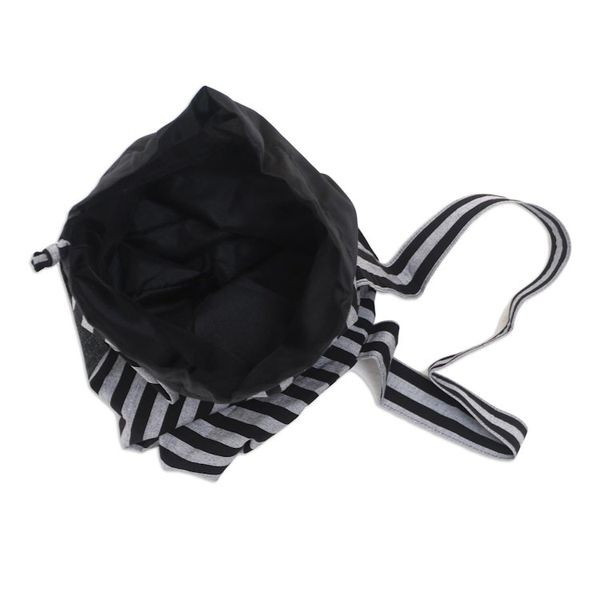 Alternate image for Ikat Cotton Yoga Mat Bag with Stripe Motif Striped Mandala in Black