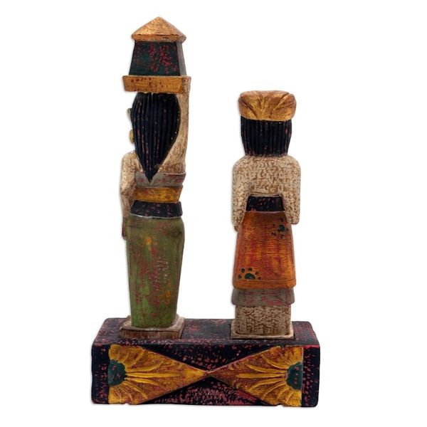 Alternate image for Hand Carved Albesia Wood Statuette Sulinggih