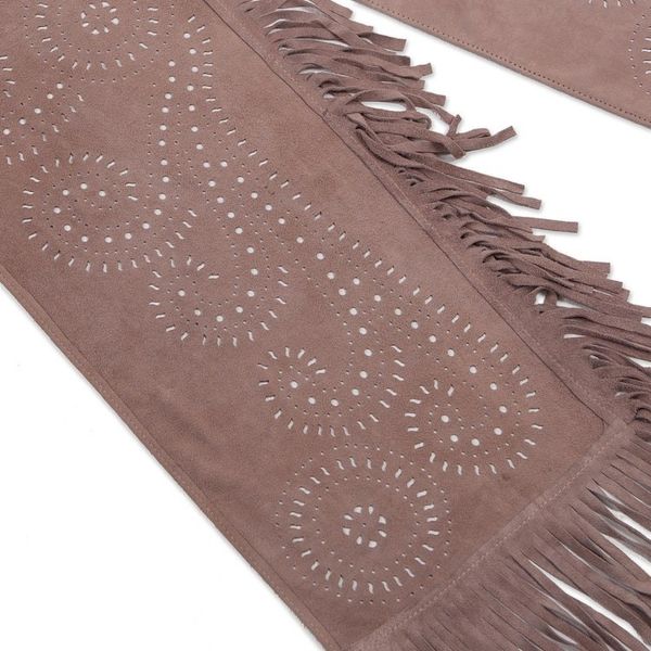 Alternate image for Hand Crafted Suede Leather Scarf Back to Earth