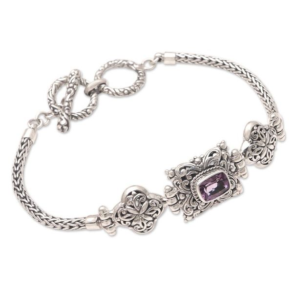 Alternate image for Amethyst and Sterling Silver Pendant Bracelet One Day in Sunset