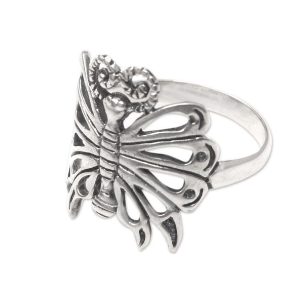 Alternate image for Sterling Silver Butterfly Cocktail Ring Butterfly in the Sky