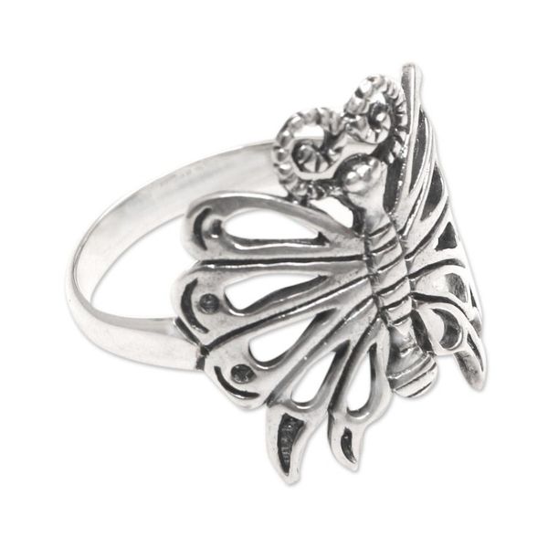Alternate image for Sterling Silver Butterfly Cocktail Ring Butterfly in the Sky