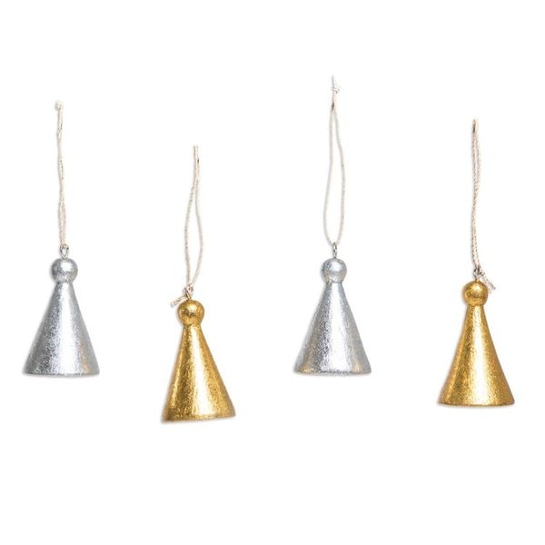 Alternate image for Hand Crafted Albesia Wood Holiday Ornaments Set of 4 Holiday Hats