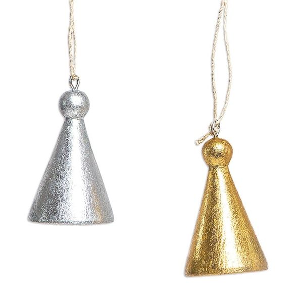 Alternate image for Hand Crafted Albesia Wood Holiday Ornaments Set of 4 Holiday Hats