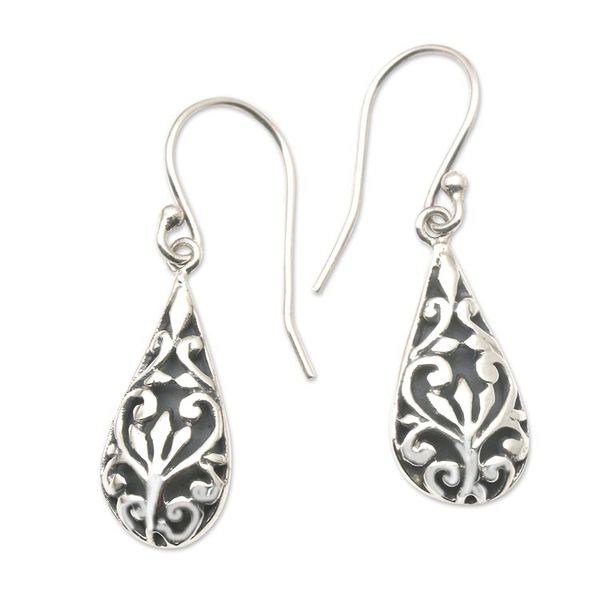 Alternate image for Hand Crafted Sterling Silver Dangle Earrings Hazy Sunrise
