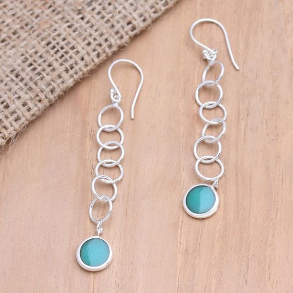 Alternate image for Artisan Crafted Sterling Silver Dangle Earrings Life Story