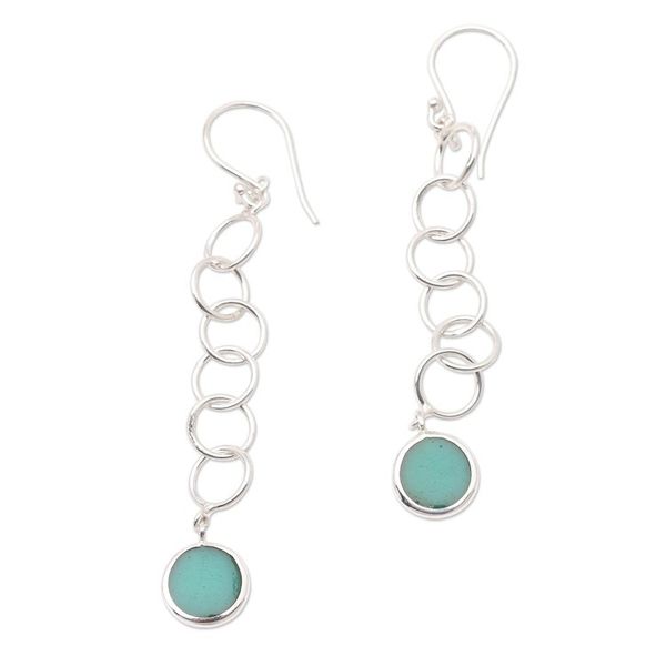 Alternate image for Artisan Crafted Sterling Silver Dangle Earrings Life Story