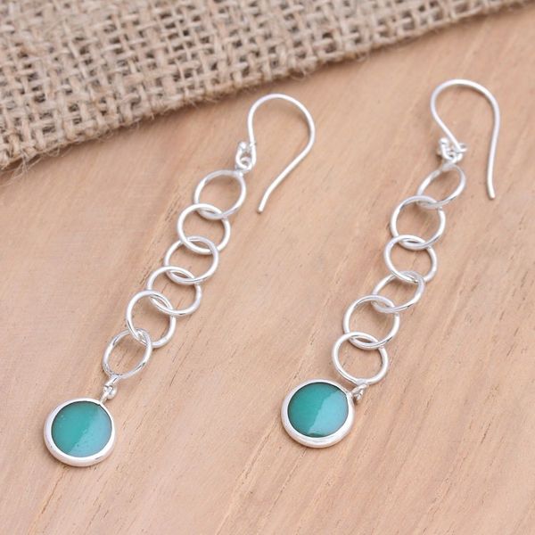 Alternate image for Artisan Crafted Sterling Silver Dangle Earrings Life Story