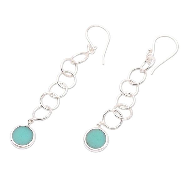 Alternate image for Artisan Crafted Sterling Silver Dangle Earrings Life Story