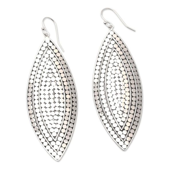 Alternate image for Hand Made Sterling Silver Dangle Earrings Queen of Fashion