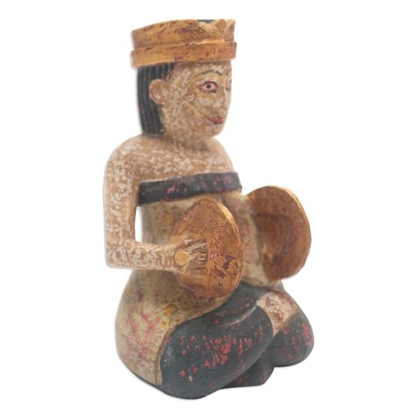 Alternate image for Hand Carved Albesia Wood Statuette Ceng Ceng